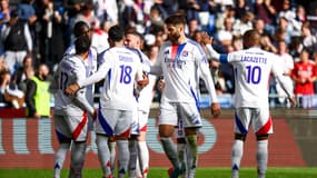 Les joueurs de l'OL face à Nantes, le 6 octobre 2024.