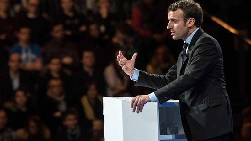 Emmanuel Macron lors d'un meeting à Lille, le 14 janvier 2017.