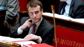 Emmanuel Macron à l'Assemblée le samedi 14 février 2015.