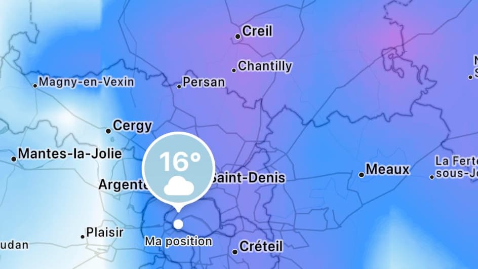 Le radar de DarkSky, ou l'interface de l'application "Météo" d'iOS. Le radar de DarkSky, ou l'interface de l'application "Météo" d'iOS.