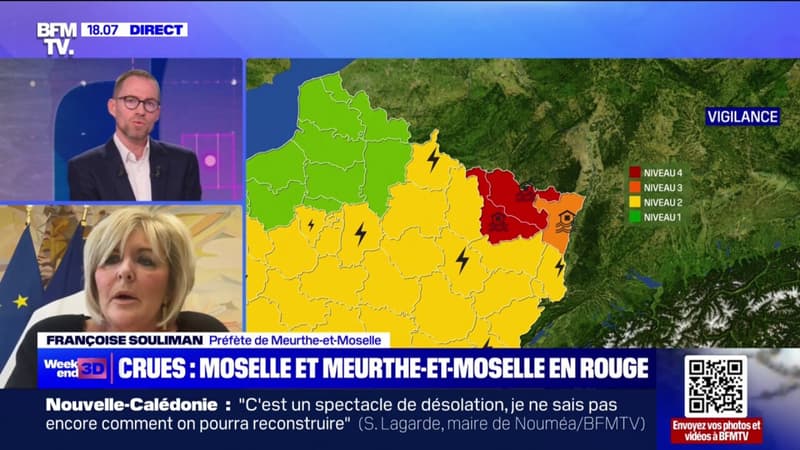 Crues: Françoise Souliman, préfète de Meurthe-et-Moselle, département placé en vigilance rouge, fait un point de situation