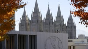 Le temple des Mormons à Salt Lake City dans l'Utah. 