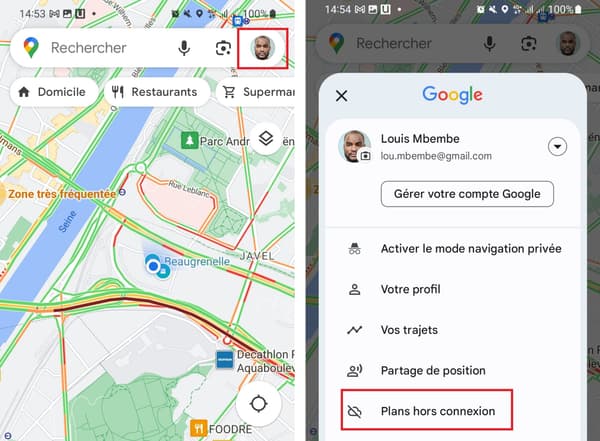 Enregistrer une carte hors ligne sur Google Map