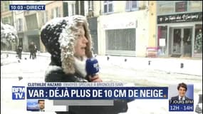 Var: déjà 10 centimètres de neige et une circulation difficile