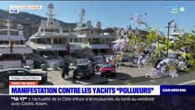 Nice: une dizaine de militants écologistes a manifesté contre les yachts "pollueurs"