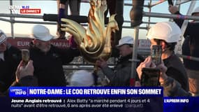 Cathédrale Notre-Dame de Paris: le coq doré remis à sa place, au sommet de la flèche