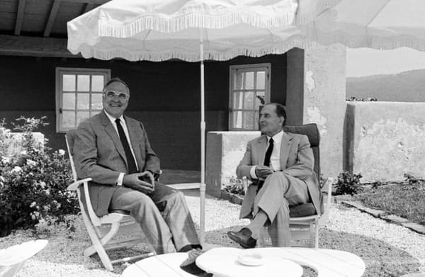 Helmut Kohl et François Mitterrand. 