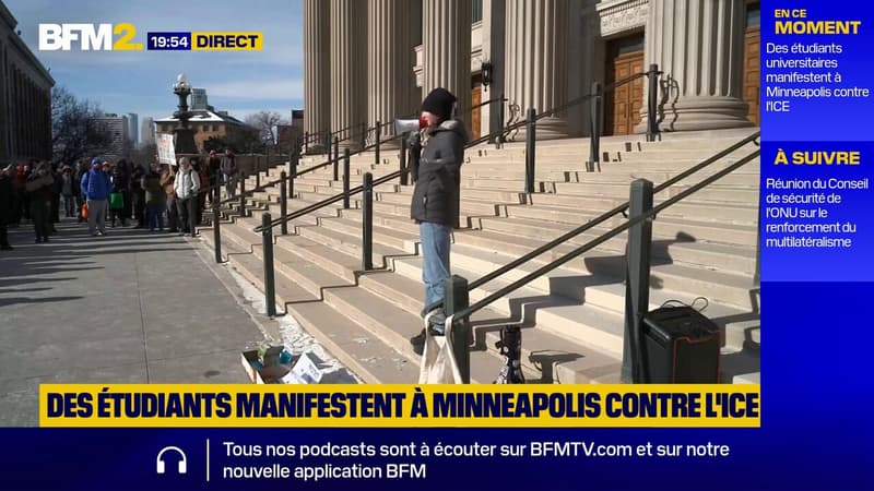 Des étudiants manifestent à Minneapolis contre l'ICE après la mort d'Alex Pretti