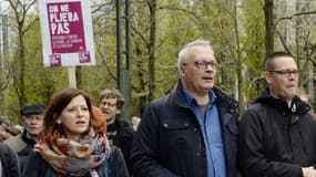 Une manifestation contre le racisme en hommage aux victimes des attentats à Bruxelles le 17 avril 2016