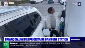 Carburant: une file prioritaire dans une station-service de Briançon