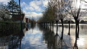 La communes d'Ardres inondée. 