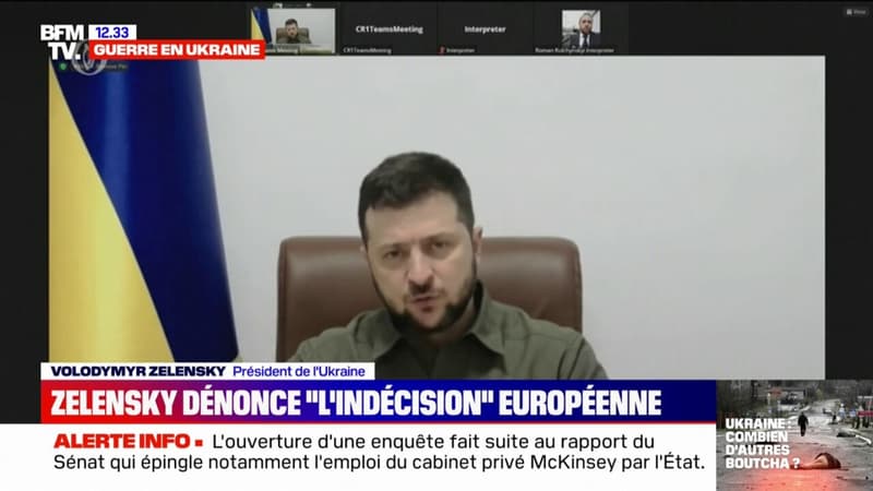 Devant le Parlement irlandais, Zelensky fustige 