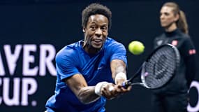 Gael Monfils lors de la Laver Cup à Vancouver, le 22 septembre 2023.