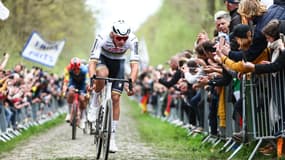 Mathieu van der Poel lors de Paris-Roubaix 2024