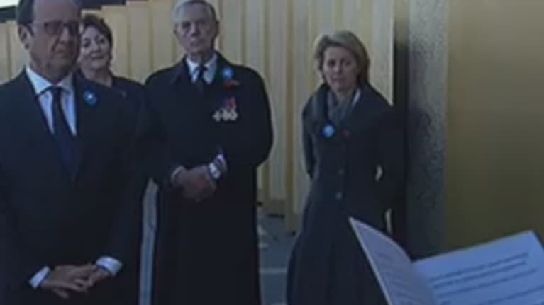 François Hollande au Mémorial de Notre-Dame-de-Lorette