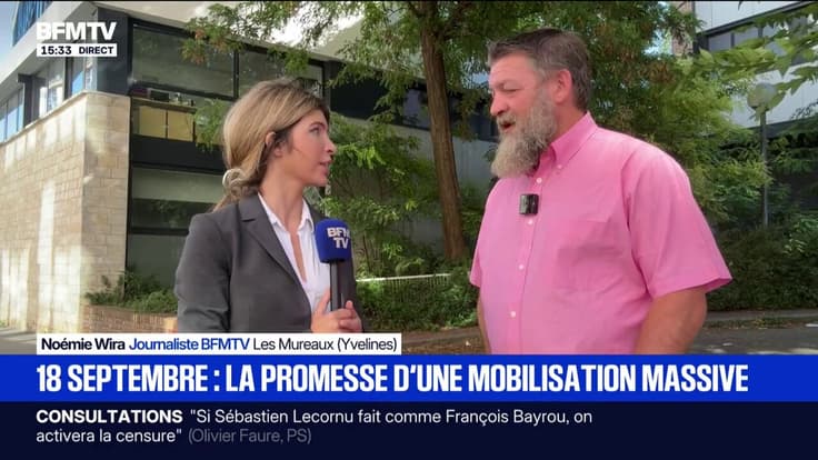18 septembre: "Il faut que la mobilisation s'inscrive dans la durée", espère Bastien Deschamps, directeur d'école aux Mureaux