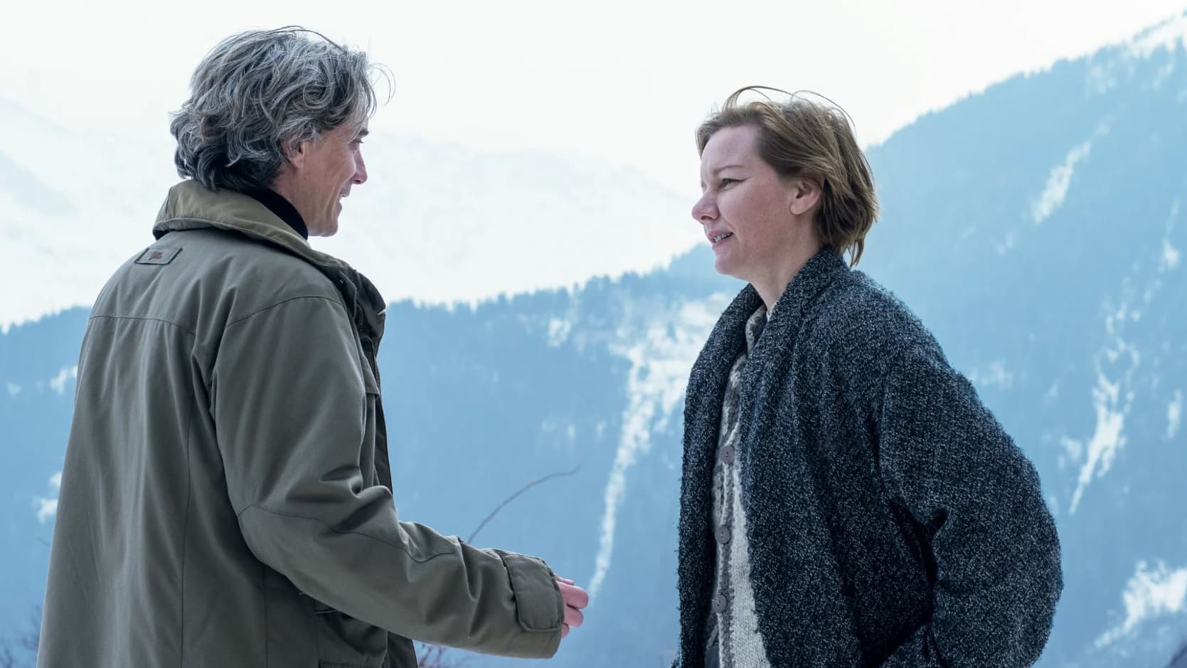 Swann Arlaud et Sandra Hüller dans "Anatomie d'une chute"