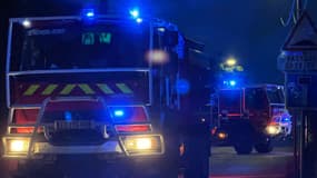 Des sapeurs-pompiers déployés sur un feu de forêt à Castagniers (Alpes-Maritimes), le jeudi 15 août 2024.