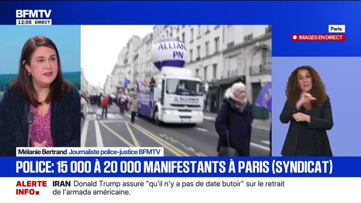 Colère des policiers: entre 15.000 à 20.000 manifestants dans le cortège parisien, selon le syndicat Alliance police