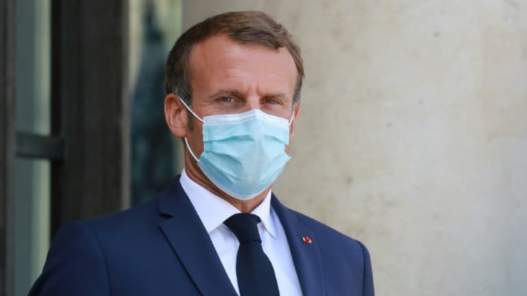 Le président Emmanuel Macron, le 26 août 2020 à l'Elysée à Paris