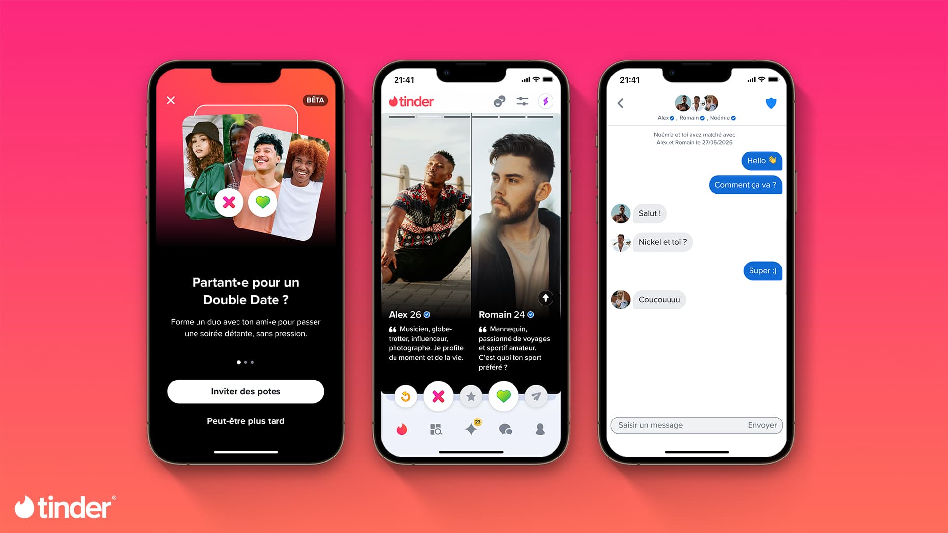 La fonctionnalité de Tinder "Double Date"