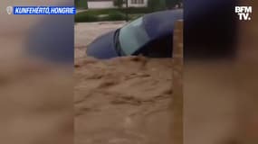 D'importantes inondations frappent la Hongrie