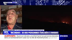 Incendies en Grèce: "On fait le maximum pour les aider", explique Alain Choplain (vice-président des pompiers de l'urgence internationale)
