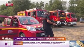 Les pompiers fatigués face à un incendie hors-norme