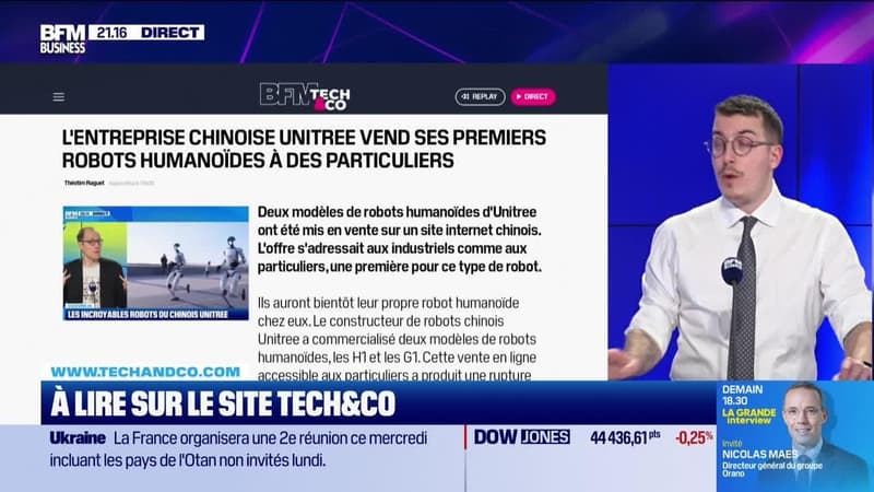 À lire sur le site Tech&Co : l'entreprise chinoise Unitree vend ses premiers robots humanoïdes à des particuliers, par Sylvain Trinel - 18/02