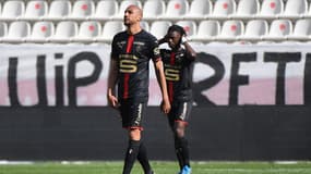 Steven Nzonzi et Eduardo Camavinga lors d'un match de Rennes en L1
