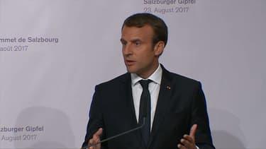 Emmanuel Macron donnait une conférence de presse depuis Salzbourg ce mercredi.