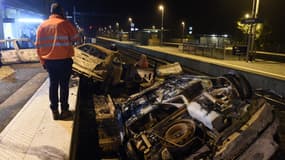 Des voies de chemin de fer saccagées, à Moirans, le 20 octobre. 