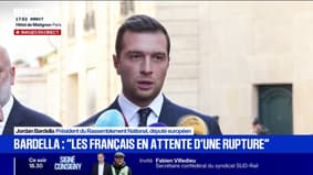 "Si Sébastien Lecornu poursuit la politique menée jusqu'à présent, alors il tombera", affirme Jordan Bardella, président du RN, après sa rencontre avec le Premier ministre