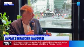 Bruno Bernard invité de BFM Lyon : la place Béraudier a été inaugurée