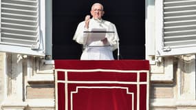 Le Pape François lors de la prière de l'Angélus sur la place Saint-Pierre de Rome le 15 novembre 2015.