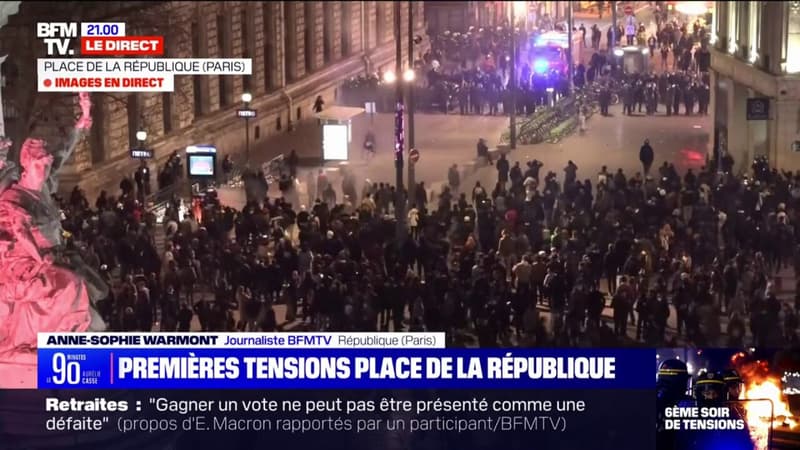 Paris: vives tensions entre des manifestants et les forces de l'ordre près de la place de la République