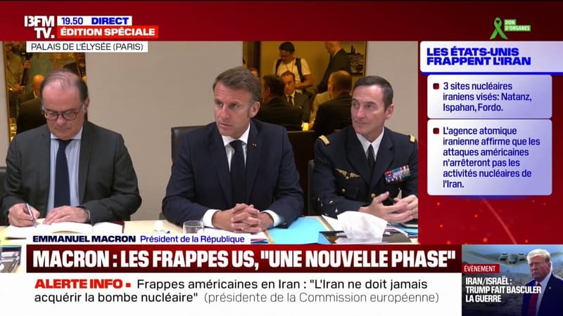 Frappes américaines en Iran: Emmanuel Macron appelle à éviter une 