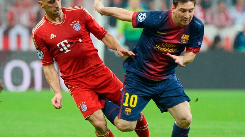 Franck Ribéry et Lionel Messi