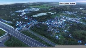 BFMTV survole "La jungle" de Calais  avec un drone