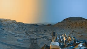 Photo de la "Marker  Band Valley", sur la planète Mars, le 8 avril 2023.