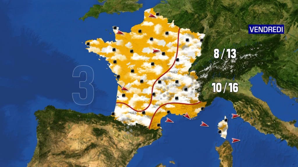 Les prévisions météo du vendredi 4 novembre 2022.