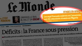 Le journal du soir s'est fait piéger par son heure de bouclage et a annoncé la nouvelle (que nous avons également annoncé) en une.