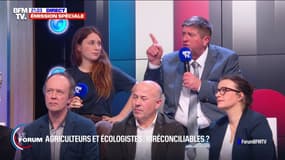 "On peut sûrement se passer de l'écologie politique, pas de l'agriculture française": L'échange entre Willy Schraen (président de la Fédération Nationale des Chasseurs) et Léna Lazare (Soulèvements de la Terre)