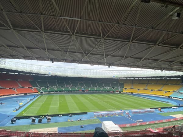 The lawn of the Ernst Happel Stadium in Austria, June 9, 2022