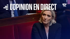 La députée du parti d'extrême droite français Rassemblement national (RN) Marine Le Pen assiste à une séance de questions au gouvernement à l'Assemblée nationale française, à Paris, le 14 novembre 2023.