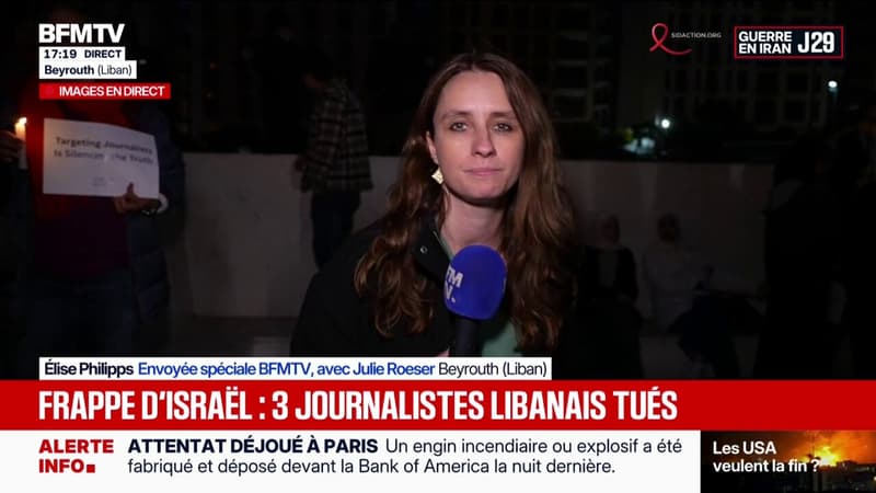 Trois journalistes libanais tués dans une frappe israélienne: de nombreux Libanais rassemblés à Beyrouth