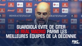 Guardiola évite de citer le Real Madrid parmi les meilleures équipes de la décennie