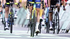 Le vélo de Mark Cavendish au moment de remporter la 5e étape du Tour de France, le 3 juillet 2024