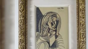Le dessin "Tête de femme" de Picasso.