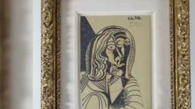 Le dessin "Tête de femme" de Picasso.